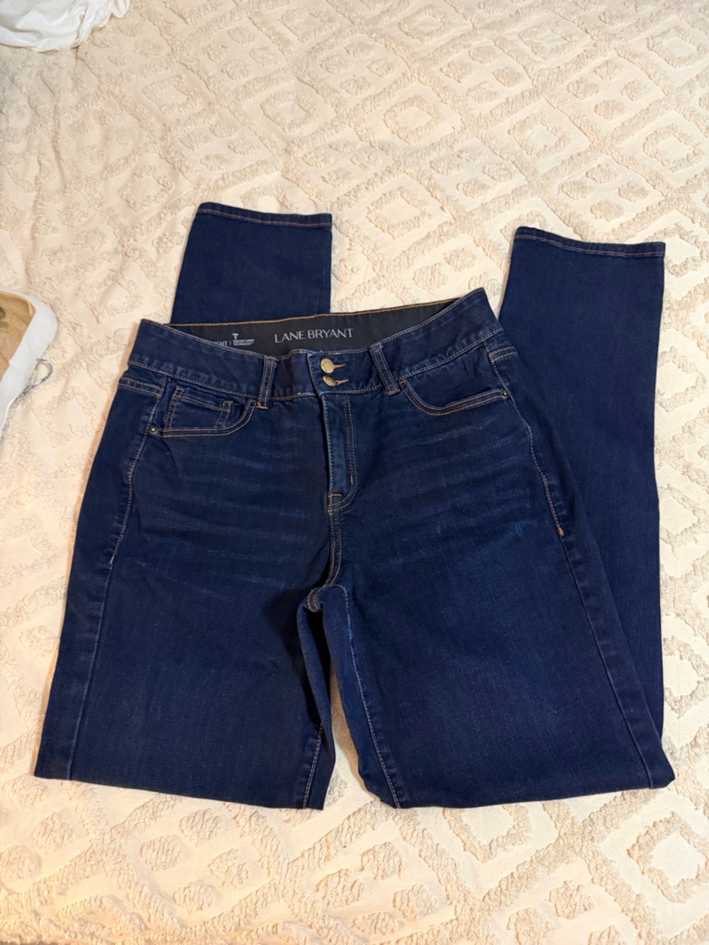 Lane Bryant Dark Blue Slim Fit Jeans - Size 14L                #505 - Picture 2 of 8